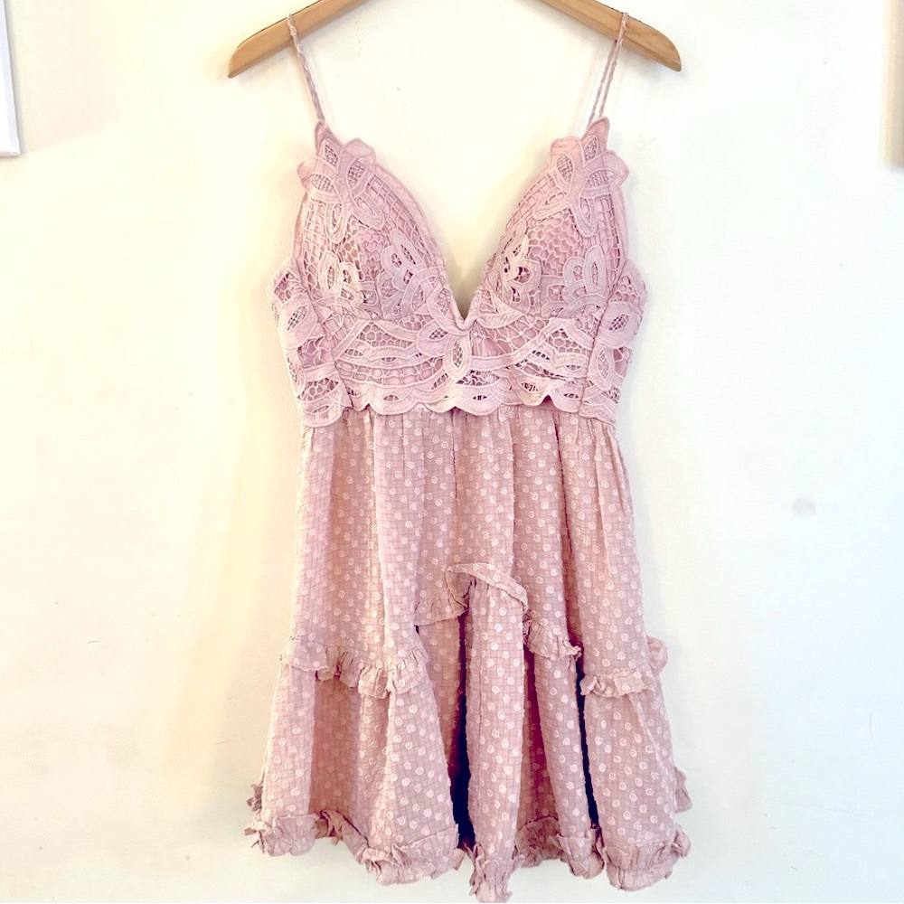 Hello Molly Angel Biba Low Cut Mini Dress Size M